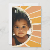 ボホサマーファーストトリップのまわりにサンフォト誕生日 サンキューカード (裏面)