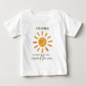 ボホサマーファーストトリップサンのまわりに誕生日 ベビーTシャツ (正面)