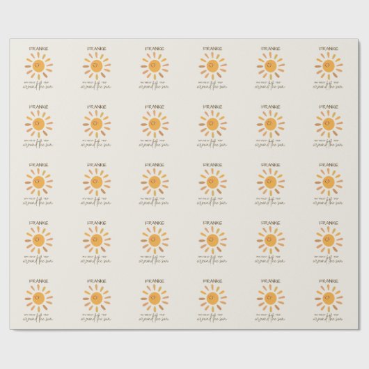 ボホサマーファーストトリップサンのまわりに誕生日 ラッピングペーパー (フラット)