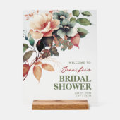 ボホサマーフローラブライダルシャワー歓迎 アクリルサイン (正面)