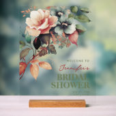 ボホサマーフローラブライダルシャワー歓迎 アクリルサイン (ニュートラル)