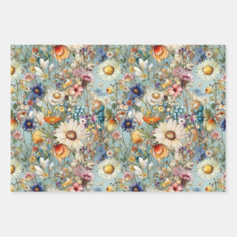 ボホサマーワイルドフラワーフローラ ラッピングペーパーシート