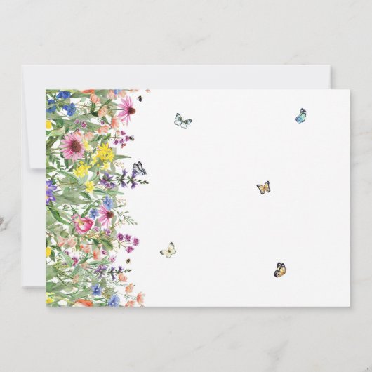 ボホサマーワイルドフラワーベビーシャワー招待状 招待状 (裏面)