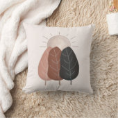 ボホサンと葉ニュートラルボヘミア クッション (ブランケット)