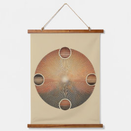 "ボホサンウォールタペストリー – 黄金の日が差すことと耳 吊り下げ型タペストリー