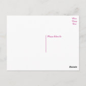 ボホサンキューフェザーパープルピンクインディアン結婚ズ ポストカード (裏面)