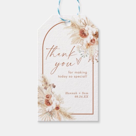 ボホサンキューユーメッセージカード ギフトタグ (正面)