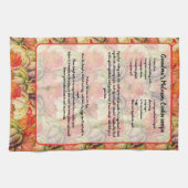 ボホサンクスギビング秋デコールウォーターカラーパンプキン キッチンタオル (横)