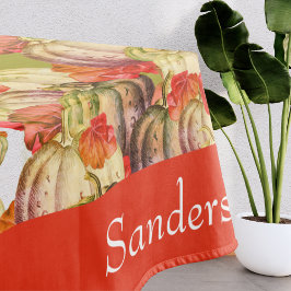 ボホサンクスギビング秋デコールウォーターカラーパンプキン テーブルクロス