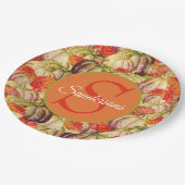 ボホサンクスギビング秋デコールウォーターカラーパンプキン ペーパープレート (アングル)