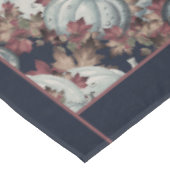 ボホサンクスギビング秋ブルーウォーターカラーパンプキン テーブルクロス (アングル)