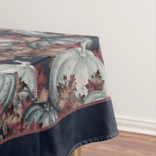 ボホサンクスギビング秋ブルーウォーターカラーパンプキン テーブルクロス (インサイチュ)