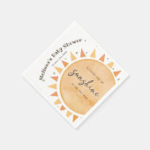 ボホサンシャインイエローベビーシャワーパーティーナプキンス スタンダードカクテルナプキン (角)