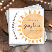 ボホサンシャインイエローベビーシャワーパーティーナプキンス スタンダードカクテルナプキン