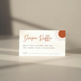 ボホサンシャインオムツラッフルエンクロージャカード プレイスカード