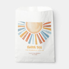 ボホサンシャインサンバースデーパーティーメッセージカード フェイバーバッグ