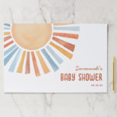 ボホサンシャインニュートラルベビーシャワー紙ランチョンマット ペーパーパッド (インサイチュ)