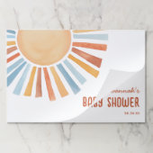 ボホサンシャインニュートラルベビーシャワー紙ランチョンマット ペーパーパッド (折り畳み)