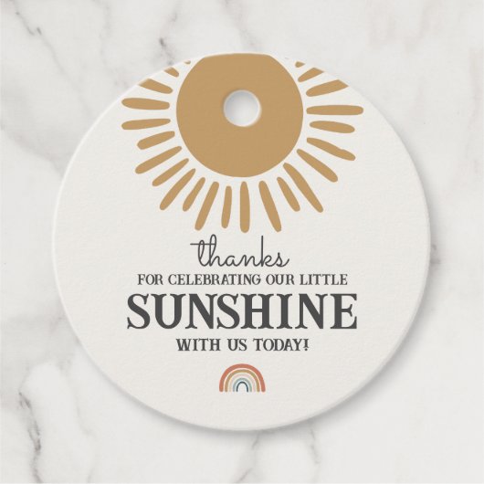 ボホサンシャインバースデーレインボーメッセージカード フェイバータグ (正面)