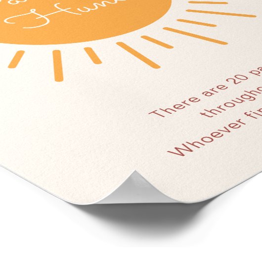 ボホサンシャインパシファイヤー狩りシャワーゲーム ポスター (角)