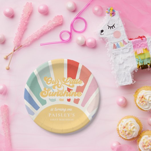 ボホサンシャインファーストトリップザサのまわりにン誕生日 ペーパープレート (パーティー)