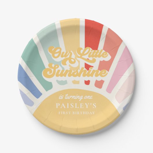 ボホサンシャインファーストトリップザサのまわりにン誕生日 ペーパープレート (正面)