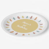 ボホサンシャインファースト誕生日パーティー ペーパープレート (アングル)