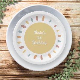 ボホサンシャインファースト誕生日パーティー ペーパープレート