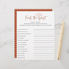 ボホサンシャインベビーシャワーゲストゲーム