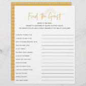 ボホサンシャインベビーシャワーゲストゲーム (正面/裏面)