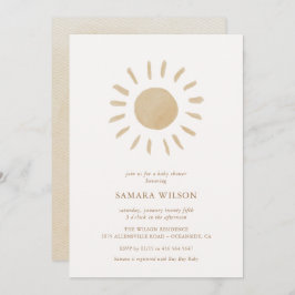 ボホサンシャインベビーシャワー招待状 招待状