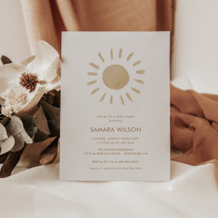 ボホサンシャインベビーシャワー招待状 招待状