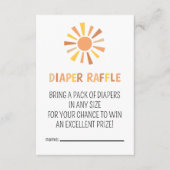 ボホサンシャインベビーシャワー エンクロージャーカード (正面)