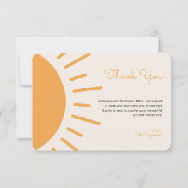 ボホサンシャインベビーシャワー サンキューカード