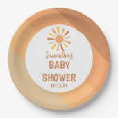 ボホサンシャインベビーシャワー ペーパープレート (正面)