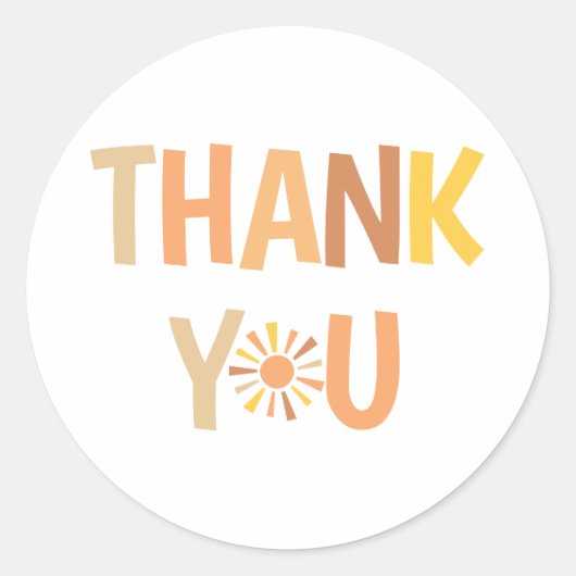 ボホサンシャインベビーシャワー ラウンドシール (正面)