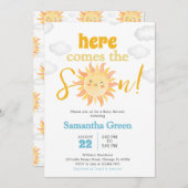 ボホサンシャインベビーシャワー 招待状 (正面/裏面)