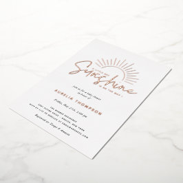 ボホサンシャインベビーシャワー 箔招待状