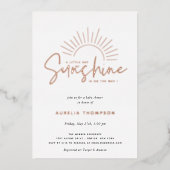 ボホサンシャインベビーシャワー 箔招待状 (正面)