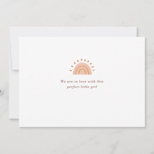 ボホサンシャインベビー誕生 案内状 (裏面)