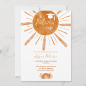 ボホサンシャインボーインボーオレンジ4枚の写真卒業 招待状 (正面)