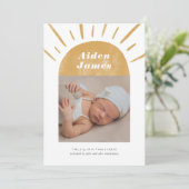 ボホサンシャインモダンインマスタード誕生 案内状 (スタンド正面)