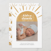 ボホサンシャインモダンインマスタード誕生 案内状 (正面/裏面)