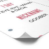 ボホサンシャイン虹誕生日マイルストーンポスター ポスター (角)