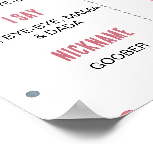 ボホサンシャイン虹誕生日マイルストーンポスター ポスター (角)