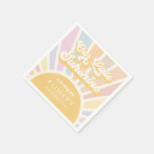 ボホサンシャイン1stトリップザのまわりにサン誕生日 スタンダードカクテルナプキン (角)