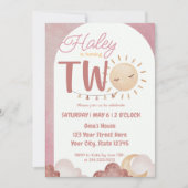 ボホサンシャイン2nd誕生日パーティー水彩 招待状 (正面)