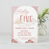 ボホサンシャイン5thバースデーパーティー水彩 招待状 (スタンド正面)