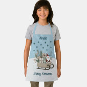 ボホサンタオンスレイとギフトスノーフレーク名 エプロン (インサイチュ)