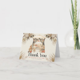 ボホサンタベビークリスマスホリデークリブベビーシャワー サンキューカード